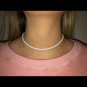 White Beaded Necklace